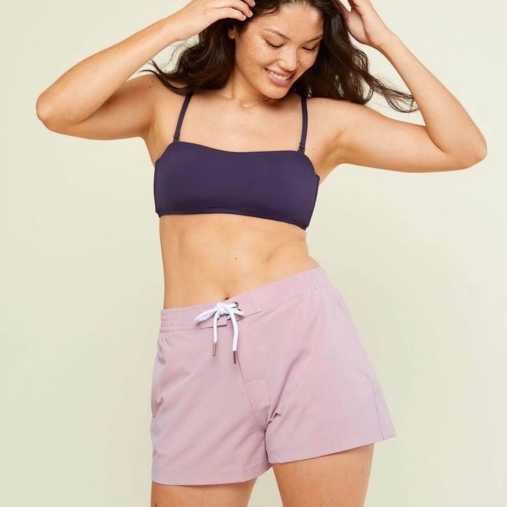 Andie Swim The Boardshort Eco Rose Pink Bottoms Medium UPF 50 Sun protection